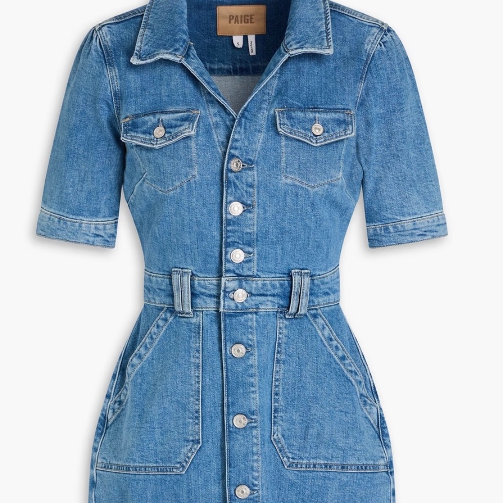 PAIGE Blue Denim Mini Dress